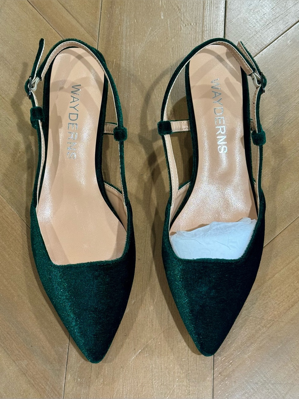 WAYDERNS Womens Suede Slingback